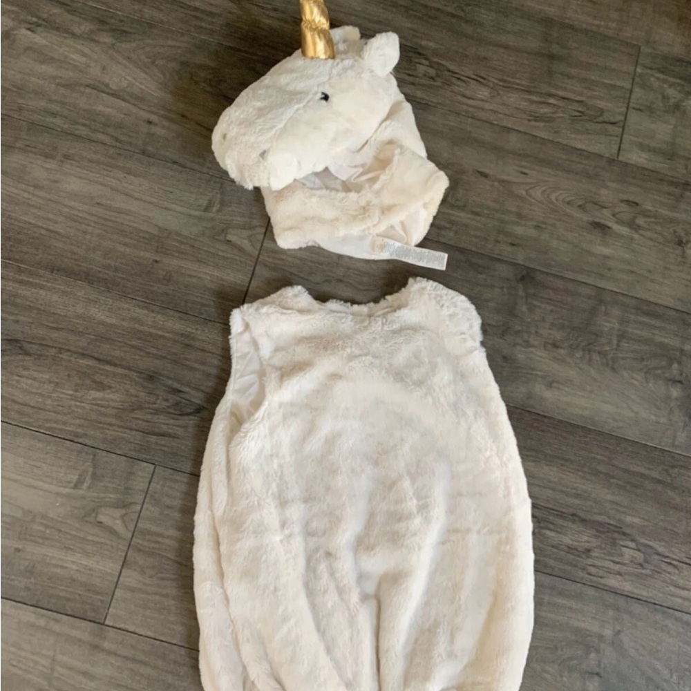 Pottery Barn Kids Halloween Unicorn Costume with Gold Horn